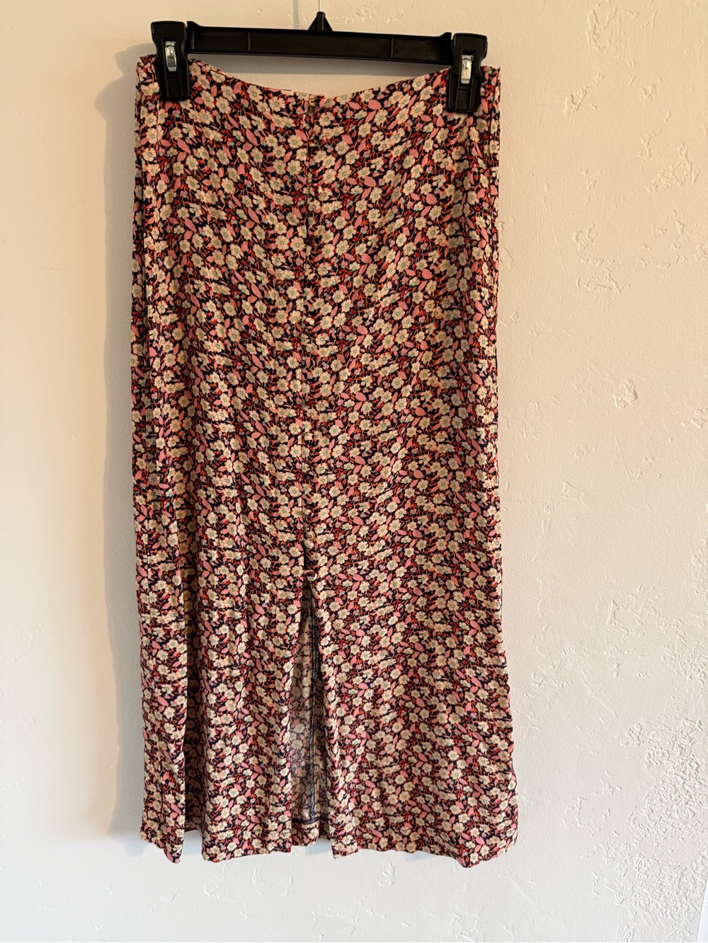 Philosophy Floral Midi Skirt in Pink and Cream sz small